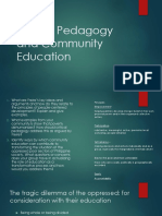 Critical Pedagogy and Community Education