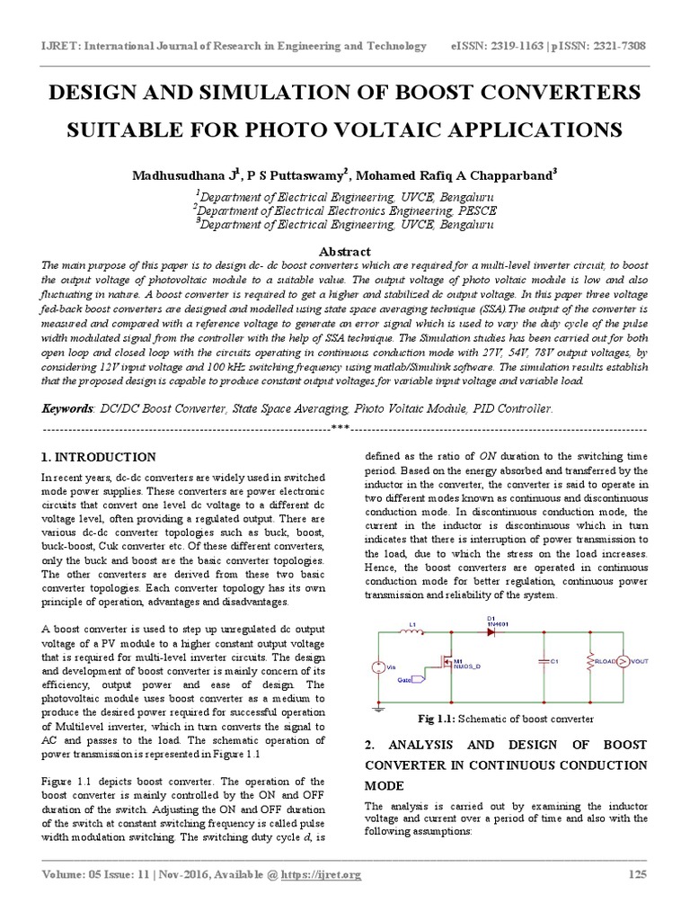 Boost Converter Design for PV Systems | PDF | Amplifier | Power Inverter