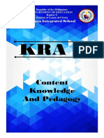 Manga Integrated School KRAs Content, Environment, Curriculum, Assessment, Plus Factor