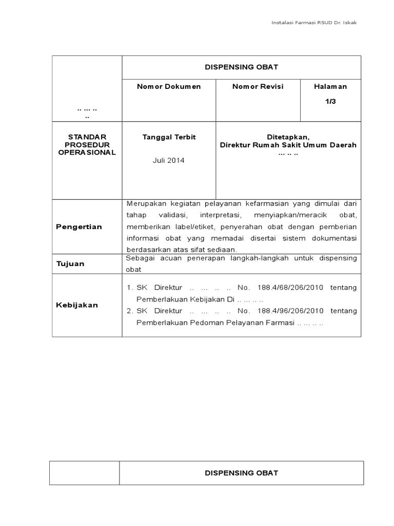 SPO Dispensing Obat PDF