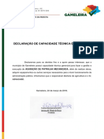 Declaração Capac Tecnica Patrulha Mecanizada Gameleira 2018