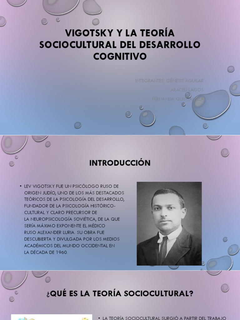 Teoría Sociocultural de Vygotsky | PDF | Ciencia cognitiva | Ciencias ...