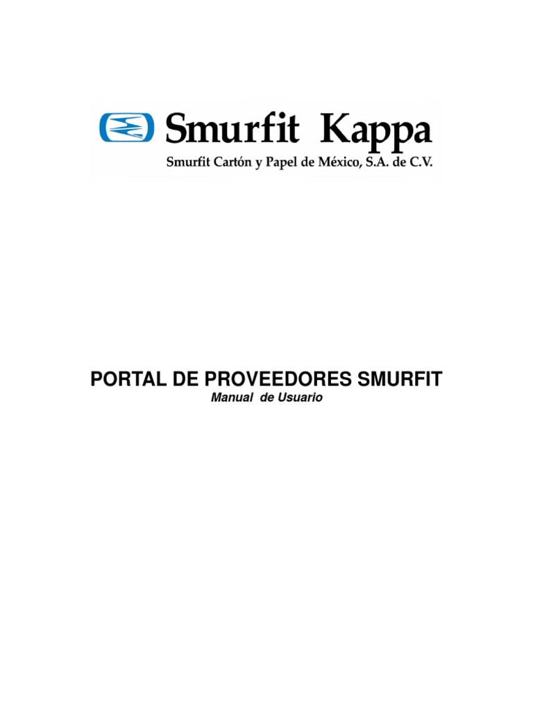 Manual Portal de Facturacion Electrónica para Proveedores de Smurfit | PDF  | Contraseña | Archivo de computadora
