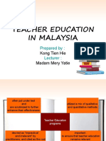 TEACHER EDUCATION IN MALAYSIA PP