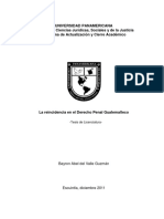 La reincidencia en el derecho penal guatemalteco