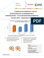 Indicadores Básicos de Tenencia y Uso de Tic en Microestablecimientos