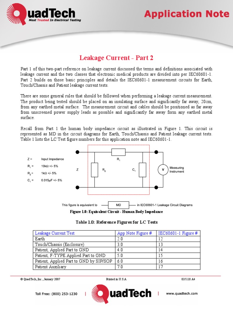 Leakage Current Part 2 Leakage Current Test App Note Figure