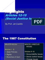 Highlights: Articles 12-15 (Social Justice Issues)