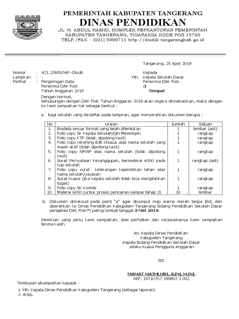 Contoh Cop Surat Terima