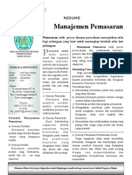 Mnanjemen Pemasaran