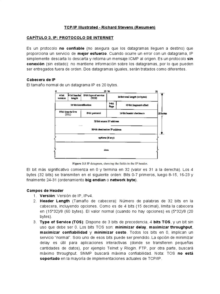 TCP/IP Illustrated - Richard Stevens (Resumen) | PDF | Protocolos de ...
