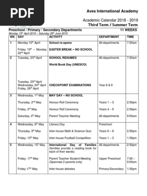 bcc academic calendar 2021 Term 3 Calendar Pdf Academic Term Educational Institutions bcc academic calendar 2021