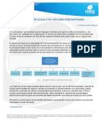 Estrategias de Acceso A Los Mercados Internacionales: 1) Exportación