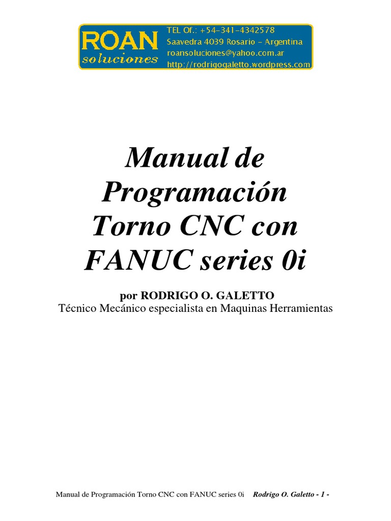 Manual de Programación Torno CNC FANUC | PDF | Control numerico ...