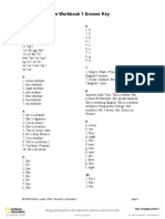 English in Action Workbook 1 Answer Key: Unit 1: Hello