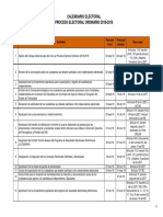 CALENDARIO ELECTORAL DEL PROCESO ORDINARIO DE ELECCIONES DE TAMAULIPAS 2019