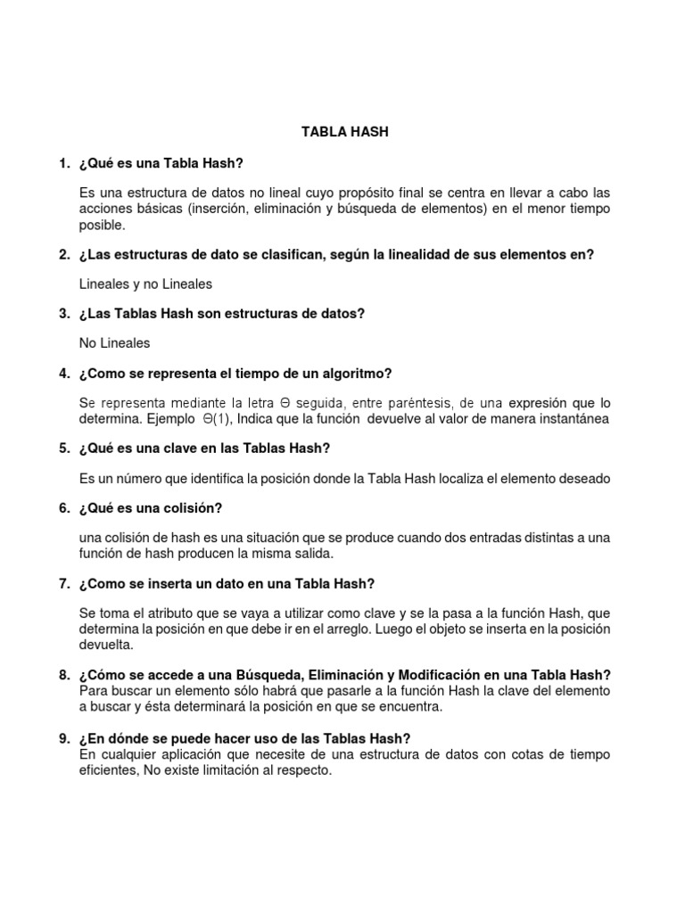 Tablas Hash PDF