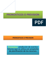 Pronosticos o Prevision