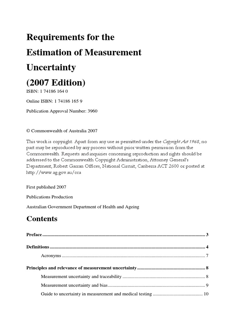 Measurement Uncertainty 2007 - Waccess | PDF | Accuracy And Precision ...
