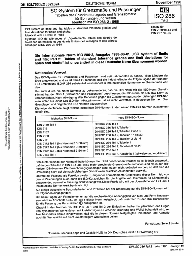 Iso 286-2 PDF | PDF