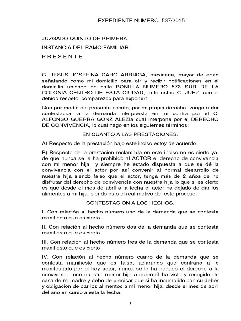 contestacion-convivencia-familiar-pdf-demanda-judicial-ley-procesal