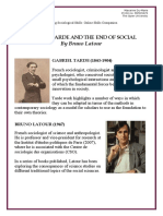 A Presentation of Gabriel Tarde and The End of Social PDF