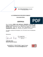 Certificados de empleo y finalización de contratos