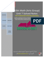 10th Math (Arts Group) Unit 7 Solved Notes