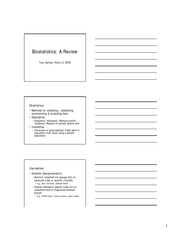 Biostatistics Overview and Methods | PDF | Type I And Type Ii Errors ...