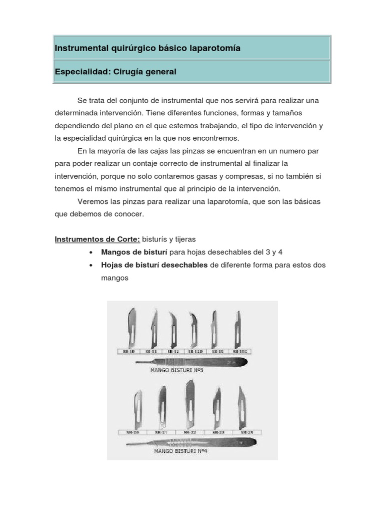 Instrumental Quirúrgico: Valvas Suprapúbicas | PDF | Cirugía | Medicina
