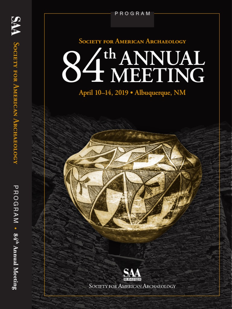 SAA 2019 Final Program PDF | PDF | Archaeology | Harassment