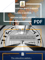 Arissa Sophia Binti Junaidy Class: 4 Gamma Madam Afidah Ariffin