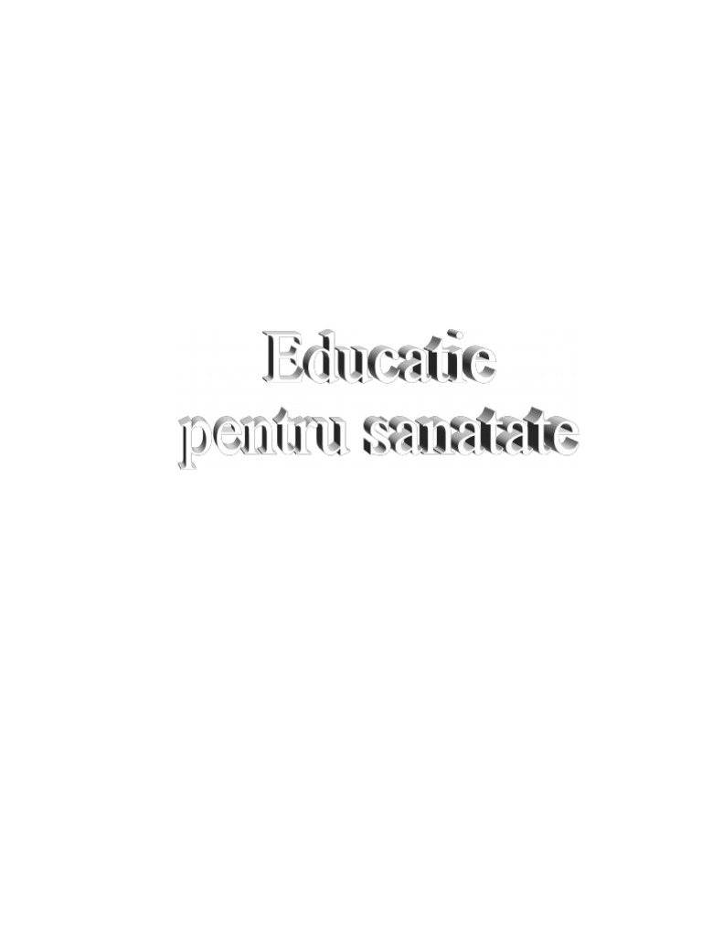 Educatia Pentru Sanatate In Activitatea Asistentului Medical