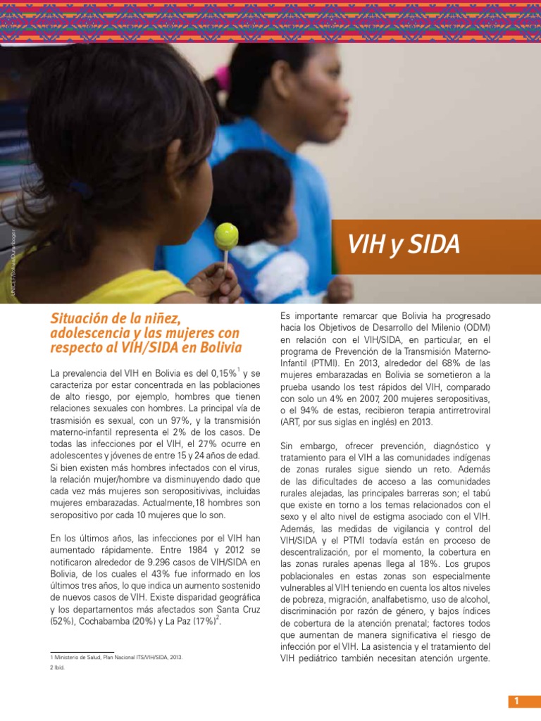 Vih Y Sida Situación de la niñez, adolescencia y las mujeres con