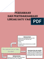 Slide Persamaan Dan Pertidaksamaan Linear Satu Variabel