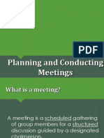 4 Planning and Conducting Meetings