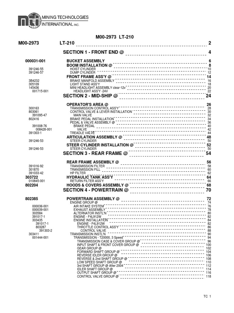 Mini DTC 002EE5 Parts Manual | PDF | Transmission (Mechanics ...