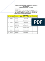 Schedule Audit Internal Iso 9001-2015, 14001-2015 Dan 45001-2018