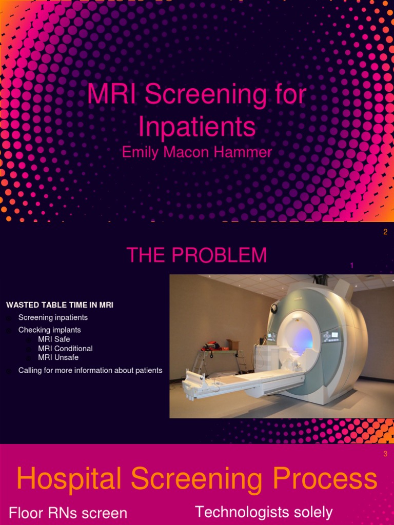 MRI Screening Process Improvements | PDF | Patient | Hospital