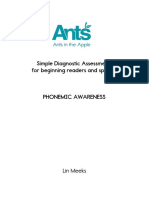 Simple Diagnostic Assessments For Beginning Readers and Spellers - Phonemic Awareness PDF
