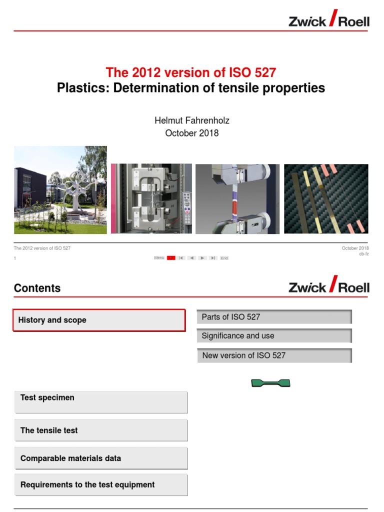 ISO 527: 2012 Tensile Testing Guide | PDF | Deformation (Engineering ...