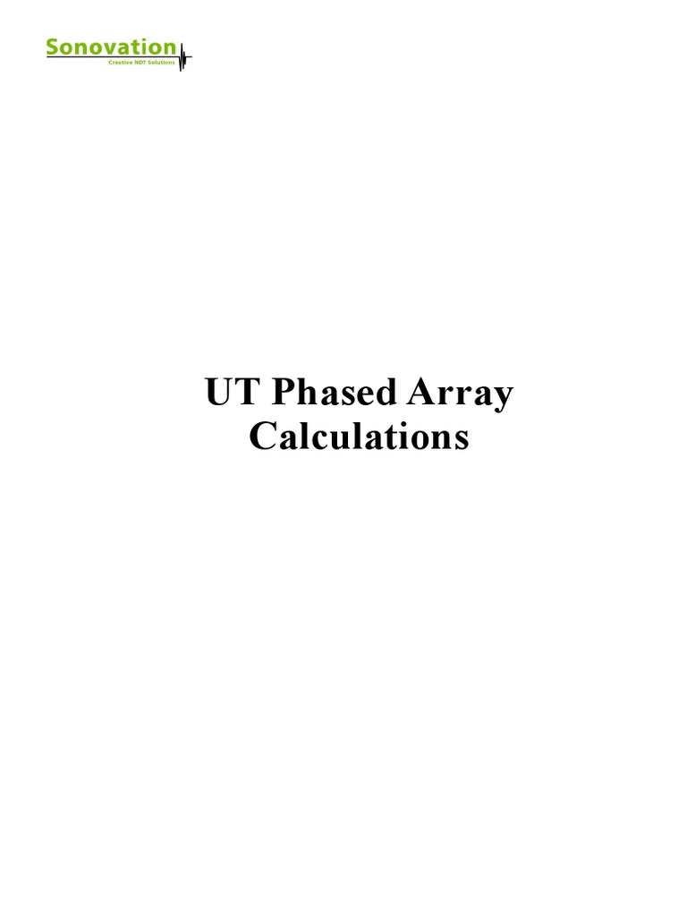 Phased Array Probe Design Calculations | PDF | Wavelength | Aperture