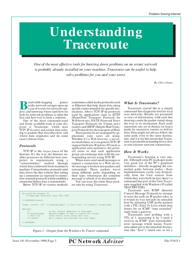 Understanding Traceroute | PDF | Computer Networking | Digital Technology