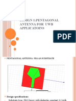 Design 1:pentagonal Antenna For Uwb Applicatoins