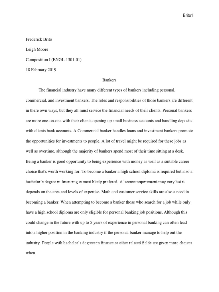 Essay Assiment Investment Banking Banks