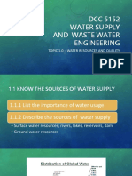 Water Supply and Waste Water Engineering Topics