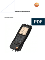 Testo 480 Climate Measuring Instrument: Instruction Manual