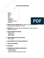 2 Análisis de Personaje