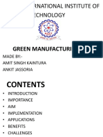 Sine International Institute of Technology: Green Manufacturing