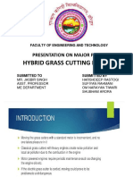 Hybrid Grass Cutting Machine: Presentation On Major Project